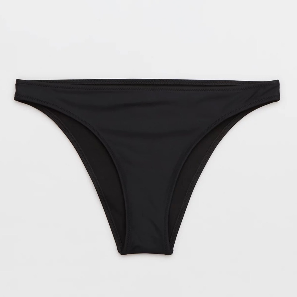 Aerie The OG Cheeky Swim Bikini Bottoms in True Black Size Large - Picture 8 of 9